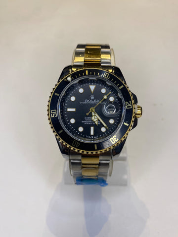 Premium Two-Tone Diver Style Watch – Black Bezel