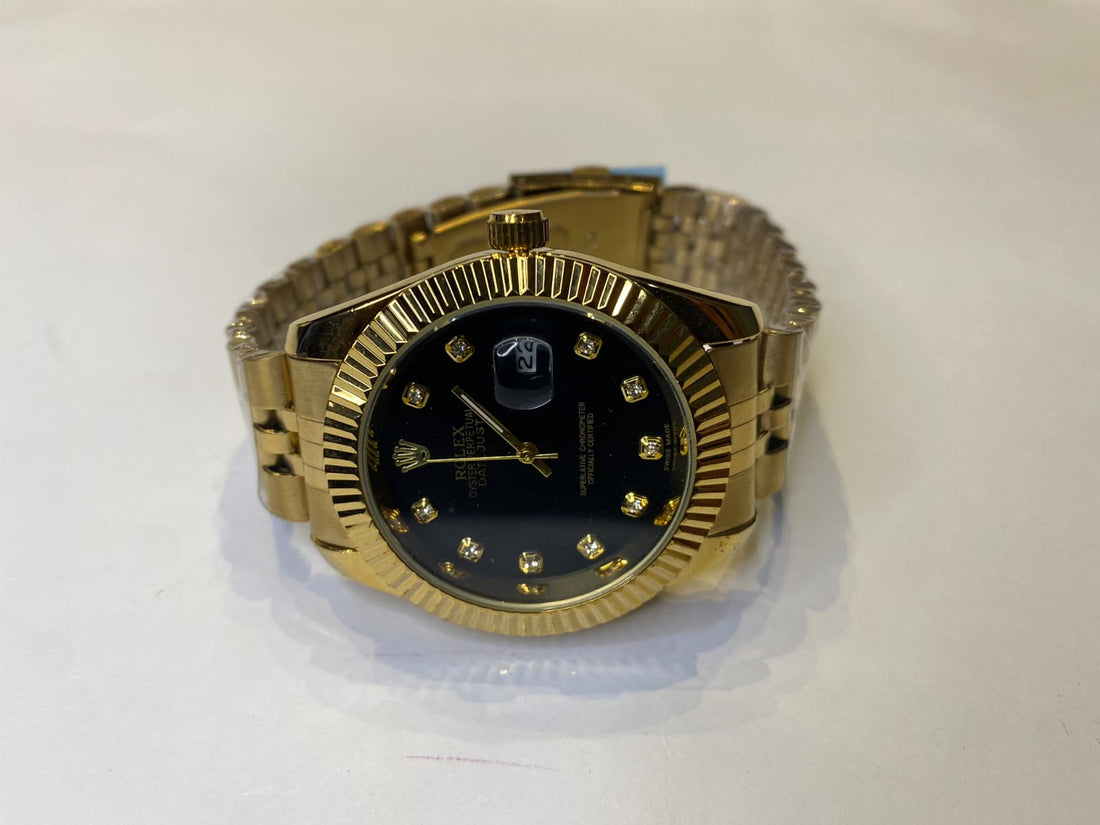 luxury Gold Datejust Style Watch – Dark Dial
