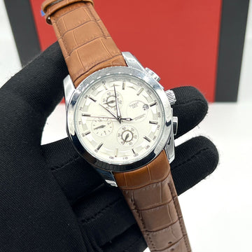 Tissot Classic Chronograph Watch – Brown Leather